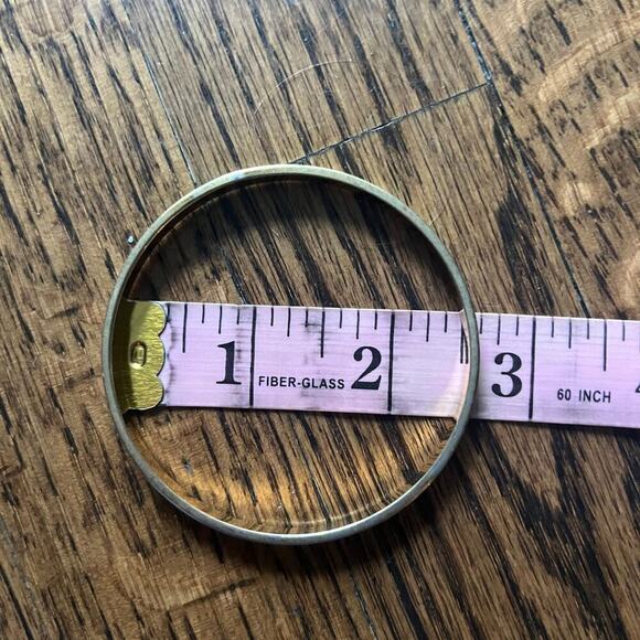 J. Crew Lime Green Enamel Gold Tone Thin Bangle Bracelet - Picture 2 of 3